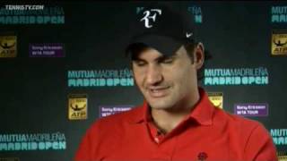 Roger Federer Tuesday Interview Madrid 2010