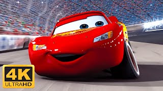 Cars (2006) Opening Scene, Dinoco 400 Race, Lightning McQueen VS Chick Hicks (Remastered 4K 60FPS) Resimi