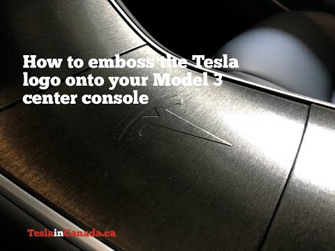 How to emboss a Tesla logo on your Model 3 center console with a wrap from Nikola Pro