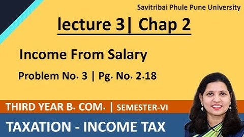 How to calculate Taxable Income from Salary  ? Problem No3 Pg No 2.18