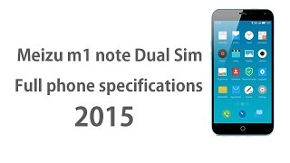 Meizu m1 note - Full phone specifications 2015