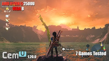 Cemu 1.20.0 Vulkan - 7 Games Tested(Zelda BOTW,Xenoblade Chronicles X.) - AMD Ryzen 5 2500U | Vega 8