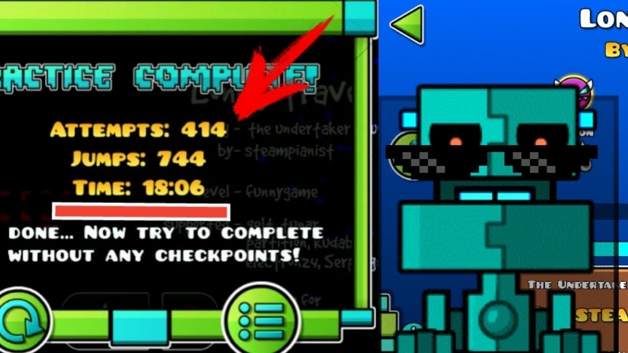 Самого легкого уровня в geometry dash