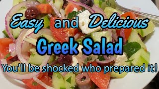Easy and Delicious Greek Salad - This Mediterranean recipe is simple and healthy and Gluten Free!
