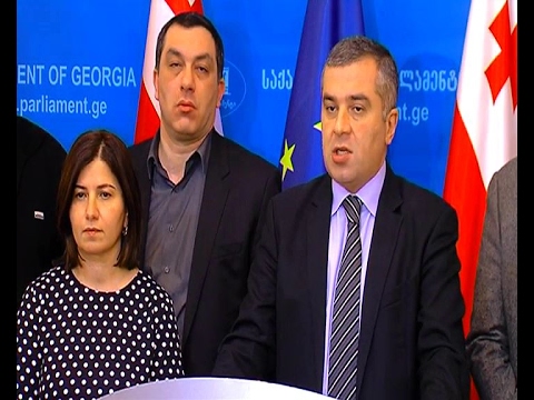 ფრაქცია \"ევროპული საქართველოს\" წევრების ბრიფინგი