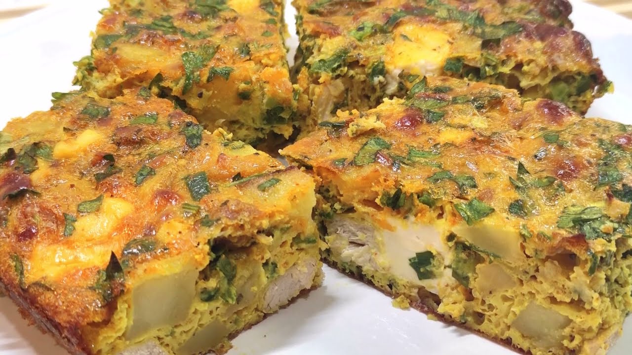 طاجين الجبن بلحم الدجاج سهل مغذي و يحبه الاطفال طبق ليبي