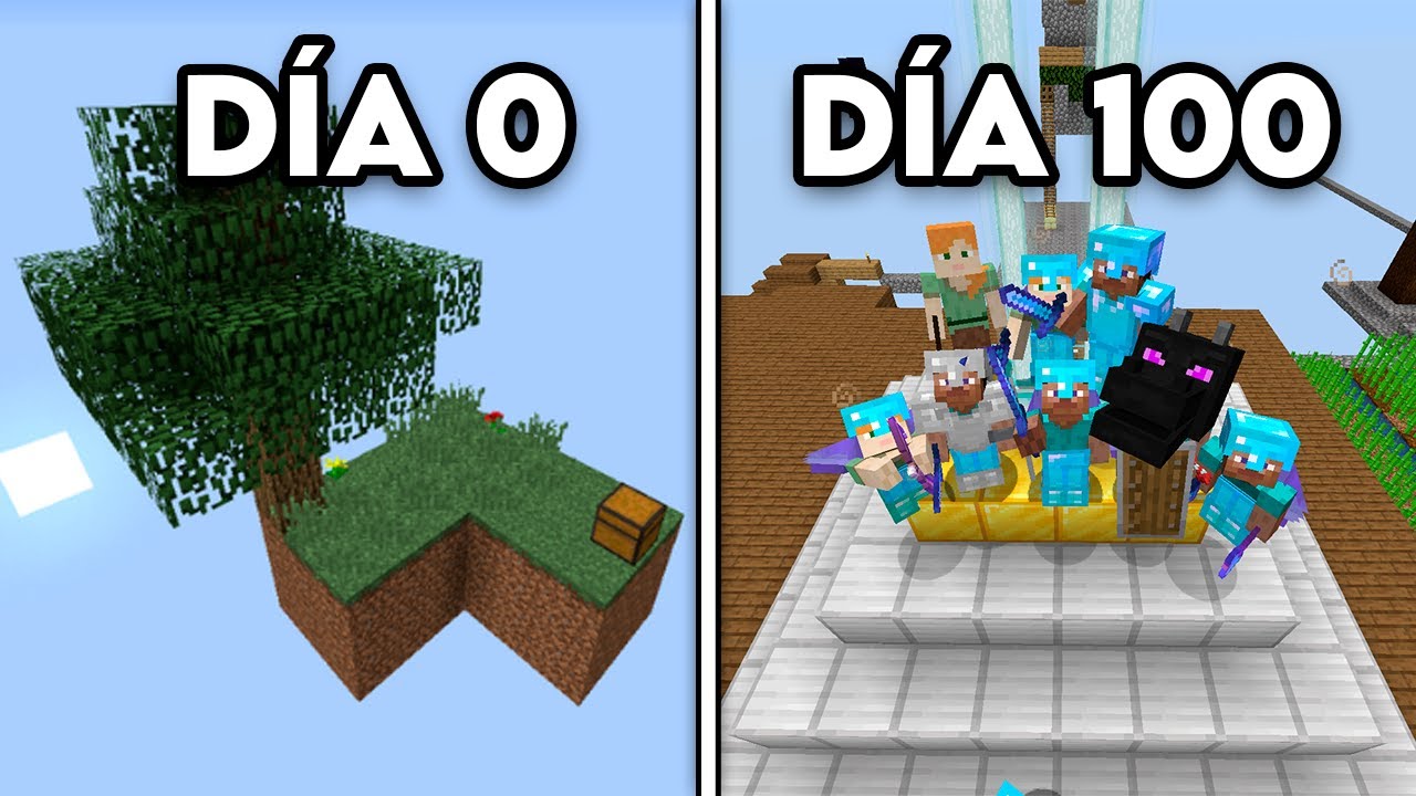 SOBREVIVÍ 100 DÍAS en SKYBLOCK con SUSCRIPTORES