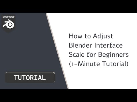 How to Adjust Blender Interface Scale for Beginners (1-Minute Tutorial)