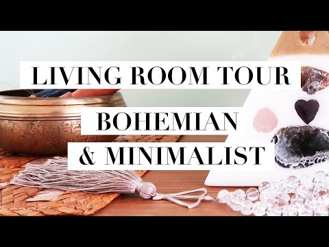 Minimalist Living Room Tour | Bohemian Makeover (Konmari Method for Creative Types)