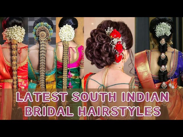 32 Magnificent South Indian Bridal Hairstyles - ShaadiWish | Indian wedding  hairstyles, Bridal hairstyle indian wedding, Indian bridal hairstyles