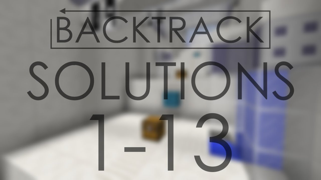 Minecraft Backtrack solutions: stages 1-13 - YouTube