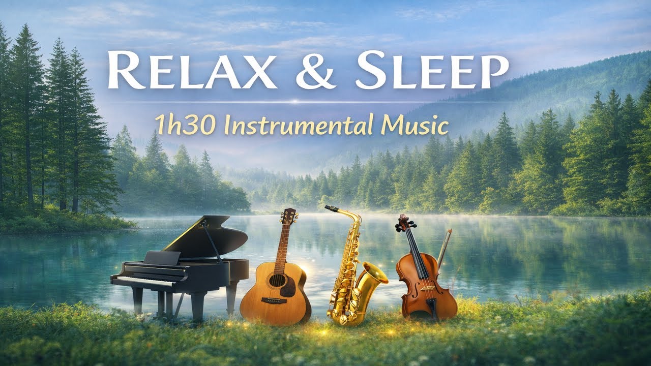 Relaxing Instrumental Music for Stress Relief & Sleep | Piano, Guitar, Saxophone & Violin 1h30