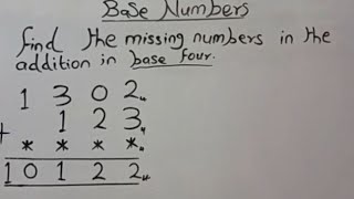 MISSING BASE NUMBERS