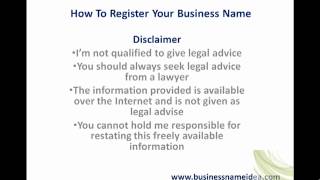 Register business name uk -
