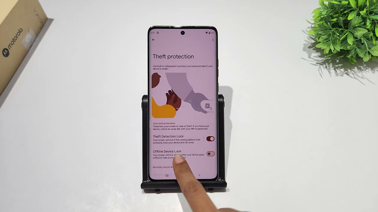 How to enable theft protection motorola edge 60 fusion | motorola edge 60 theft alert kaise lagaye
