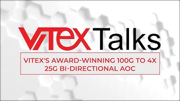Vitex Talks | 100G BiDi Breakout AOC -- Lightwave award-winning solution (4.0 score)