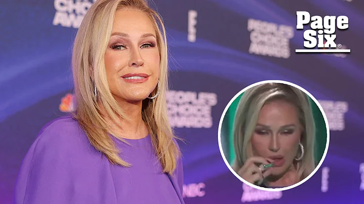 Kathy Hilton applies lip gloss during Mariska Harg...