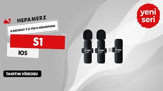 Hepa Merz S1 İphone Uyumlu Kablosuz İkili Lightning Yaka Mikrofonu Youtube Facebook Tiktok Vlog