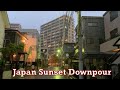 Japan Sunset Rain Walk ASMR 2020.07.22 Tokyo Downpour Ambient Sound Sleep Meditate Relax Chill Water