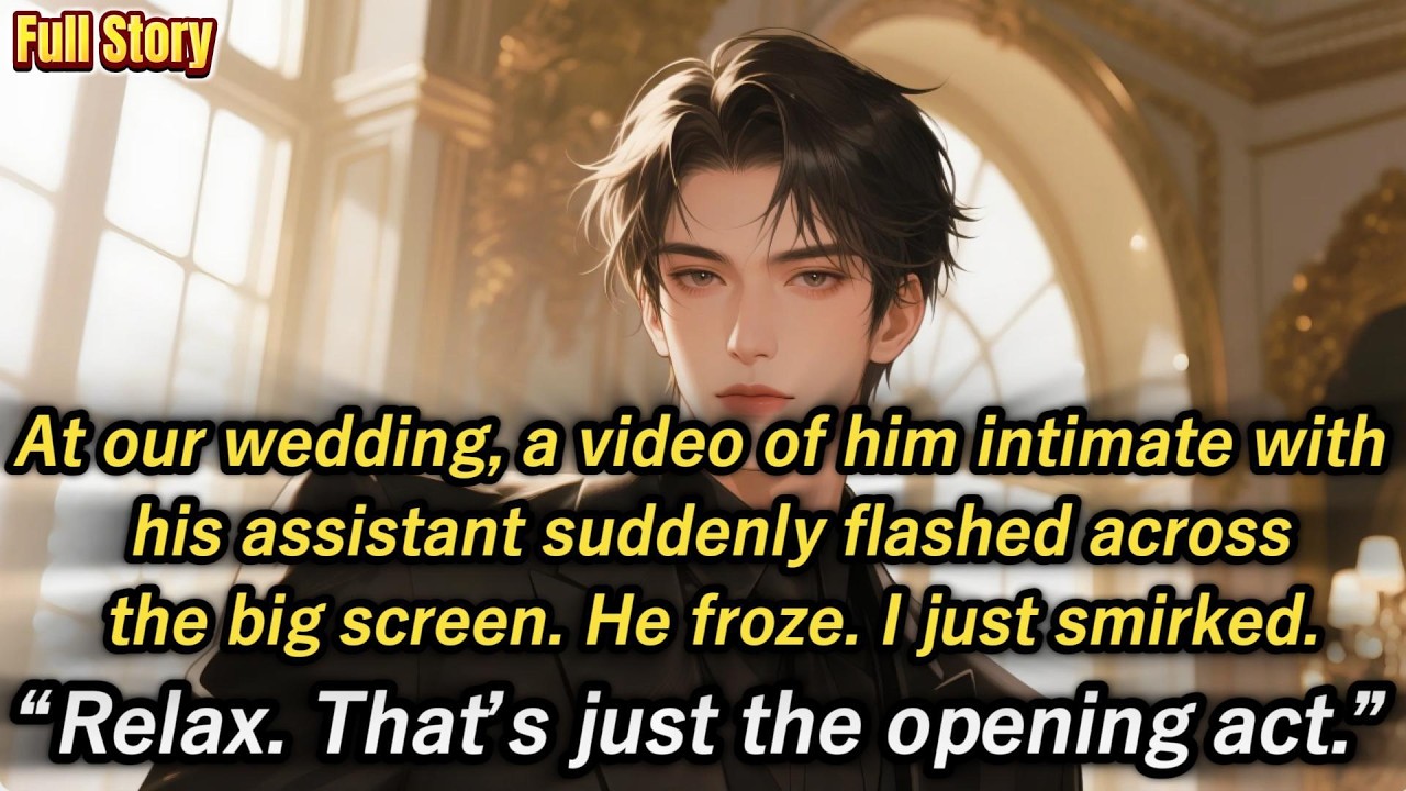 At our wedding, a video of him intimate with his assistant suddenly flashed across the big screen...