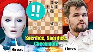 Magnus Carlsen BRILLIANTLY SACRIFICED HIS PIECES One After Another Like a Ninja Warrior | Chess screenshot 5