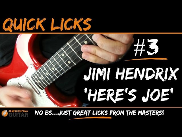 Jimi Hendrix Lick - 'Hey Joe' Hendrix Style Lick - YouTube
