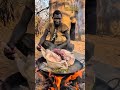 Tribal hunter catches a turkey and the whole tribe enjoys the meal together 🍗🔥