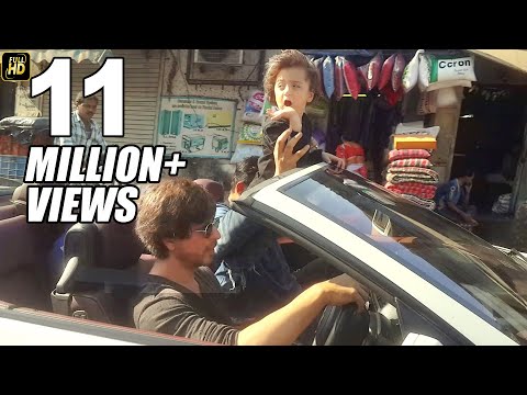Shahrukh Khan's CUTE Son AbRam Enjoying Open Car Ride On Mumbai Roads