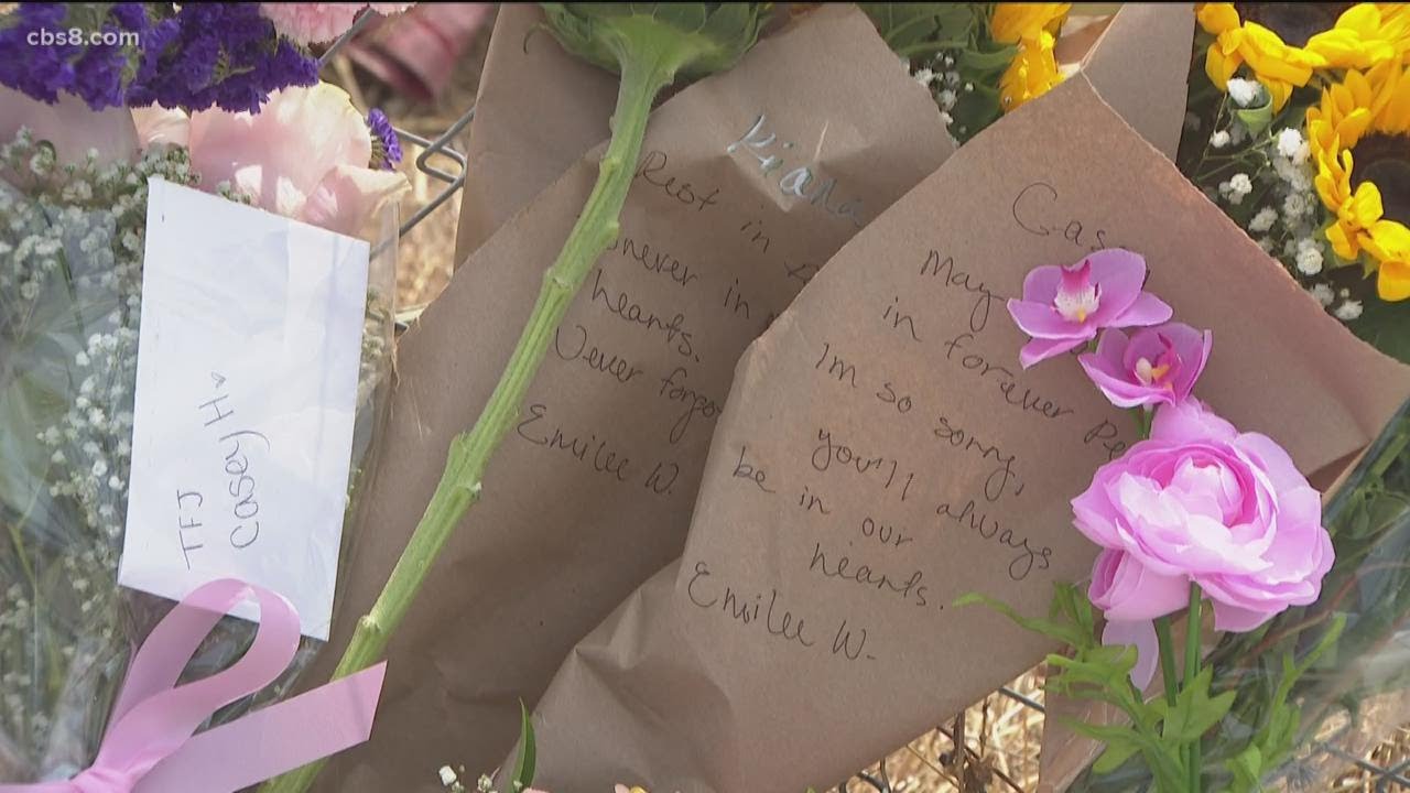 Memorial grows for two young women killed in a fiery car crash - YouTube