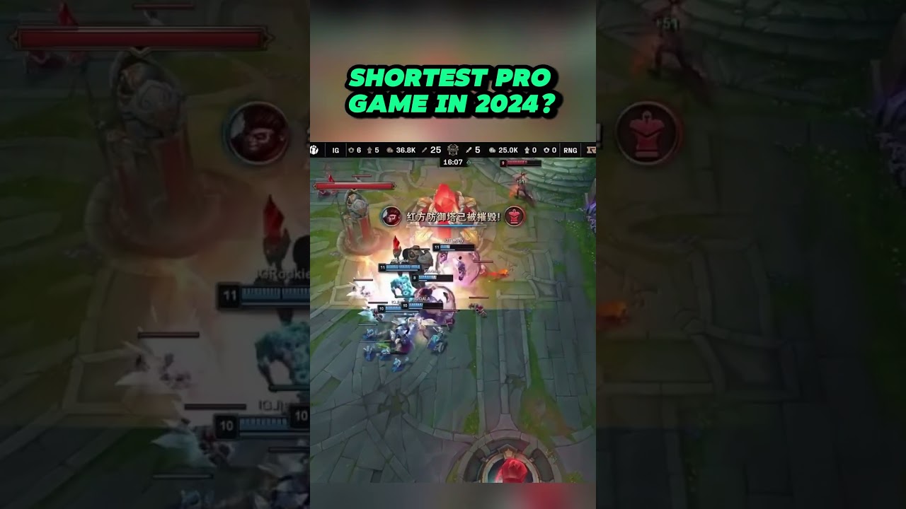 WAS THIS THE SHORTEST GAME EVER IN PRO LEAGUE? 