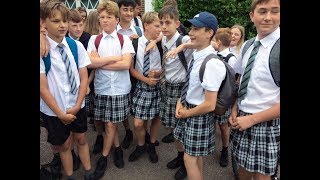 Teen Boys Beat the Heat by WEARING SKIRTS to School | What