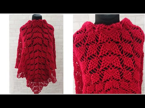 Шаль Гроздья винограда крючком/Crochet shawl/Häkelschal