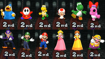 Mario Party 9 - All Characters 2nd Animation