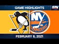 NHL Highlights | Penguins vs. Islanders – Feb. 6, 2021