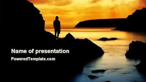 Sunset Beach PowerPoint Template by PoweredTemplate.com