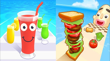 Sandwich Runner vs Juice Run - Android iOS Mobile Gameplay Walkthrough