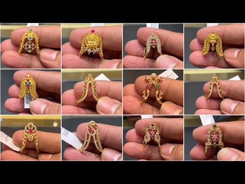 235-GVR338 - 22K Gold Vanki Ring with Cz & Color stones | Latest gold ring  designs, Handmade gold jewellery, Gold ring designs