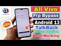 All Vivo FRP Bypass Android 13 Update | New Solution | All Vivo Google Account Bypass Without Pc |