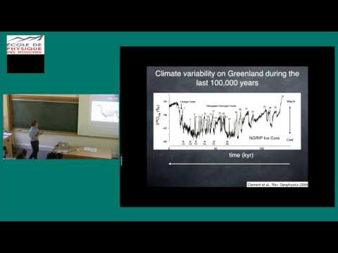 Dynamical systems analysis of climate variability, lecture 4/6