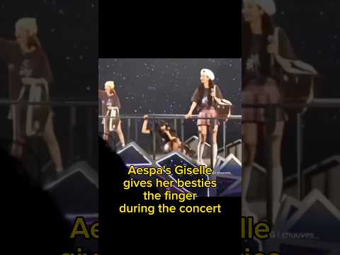 aespa's giselle goes viral when seeing her besties and gives her the finger#viral#kpop#aespa#shorts