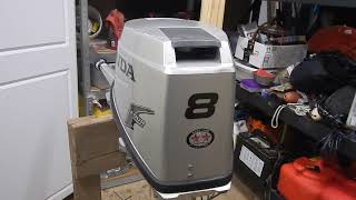 8HP Honda Outboard BF8A Used Review Model BZBC 2004 Year