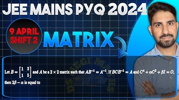 Let B = [13 15 ]and A be a and 2x 2 matrix such that AB-¹= A-¹. If BCB-¹ = A and C⁴ + αC² +ßI = 0,