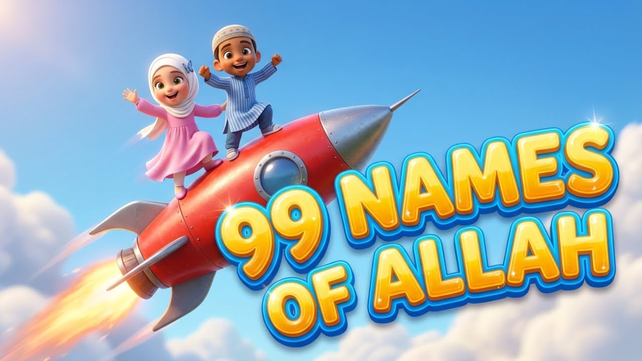 99 Names of Allah for Kids | Space Galaxy Nasheed Adventure 🚀 | أسماء الله الحسنى in 3D