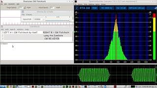 brief demo of advantages of using the ZamGate CW RE-KEYER with the PRECISION CW Fistcheck program