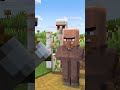 villagers vs pillagers ( minecraft funny ) #shorts