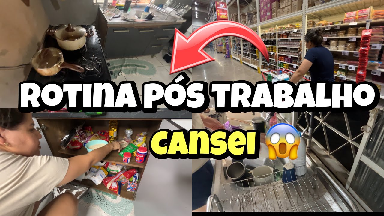 MINHA ROTINA PÓS TRABALHO: MERCADO + LIMPEZA! CANSEI 😮‍💨