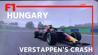 Max Verstappen Crashes On Way To Grid | 2020 Game Hungarian Grand Prix