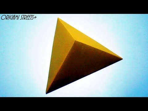 Как сделать треугольную пирамиду из бумаги. Оригами пирамида.