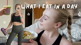 what i eat in a day (work & gym) ☕️ 🏋️‍♂️ | emily rose