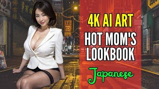 【AI ART】Hot Mom MILF Japanese  - Ai Lookbook Girl,ai sexy girl,bbw